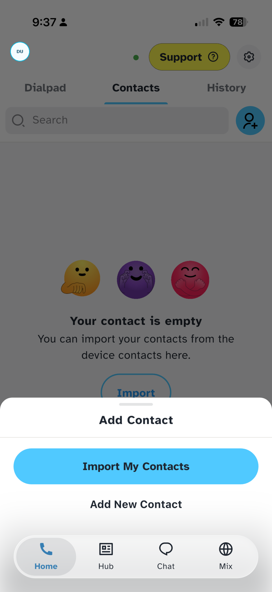 Add a contact in Tive