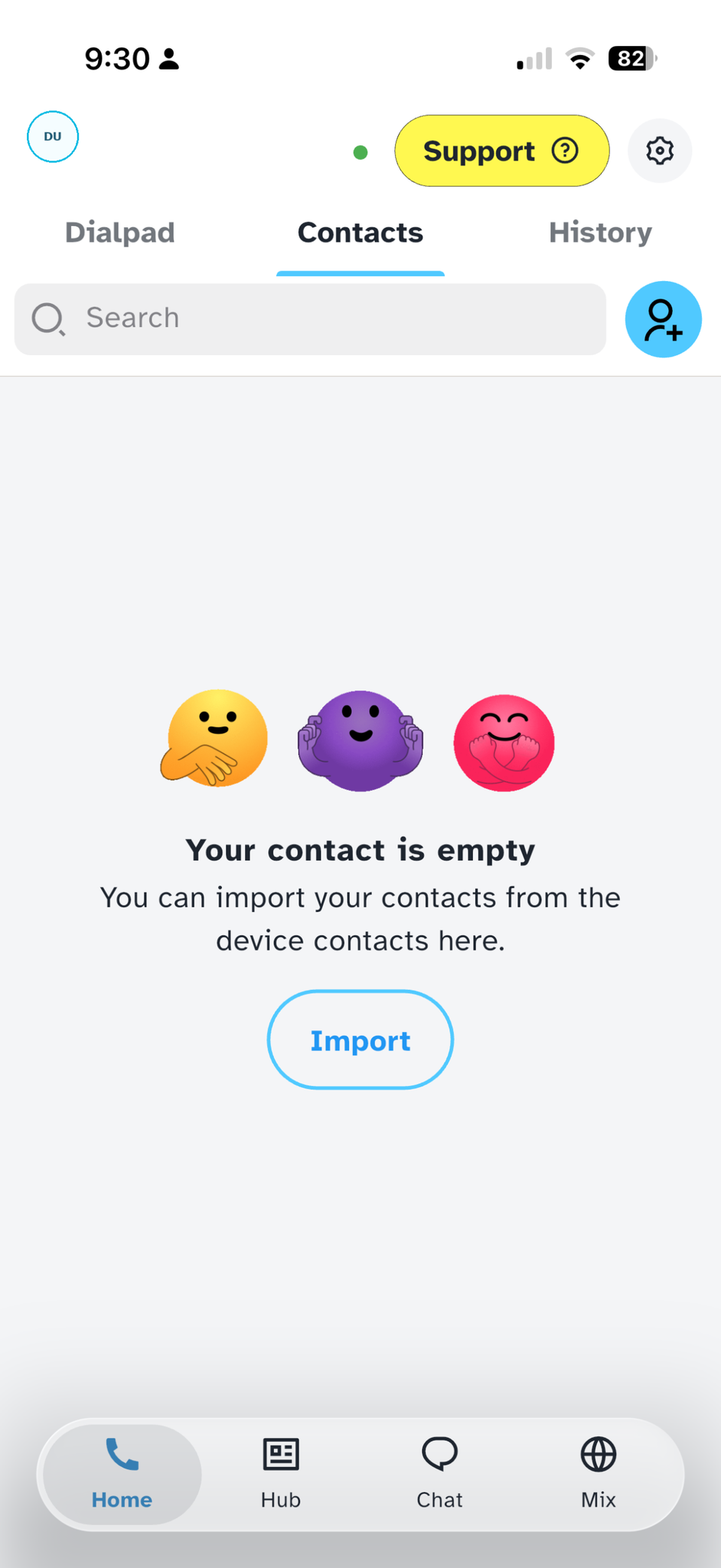 Tive Contacts tab